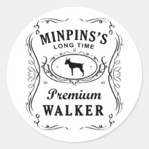 Pinscher miniatura pegatina