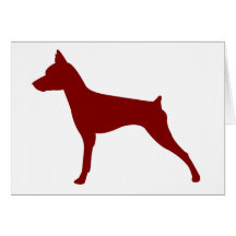 Pinscher miniatura tarjeta
