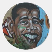 Pintada de Obama Pegatina