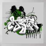 Pintada del estilo del paraíso posters