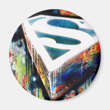 Pintada del neón del superhombre imán para frigorifico