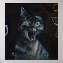 Pintada dulce del gatito posters