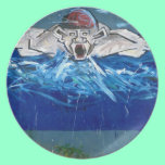 Pintada: el nadador - platos