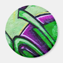 Pintada en verde y púrpura imanes  