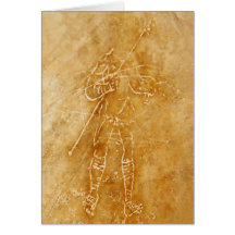 Pintada romana del gladiador felicitaciones