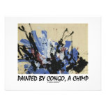 Pintado por Congo, un chimpancé Invitación