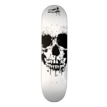 pinte el cráneo del goteo patineta personalizada
