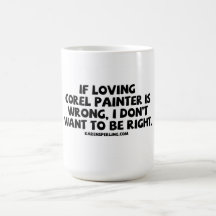 Pintor de amor de Corel Tazas