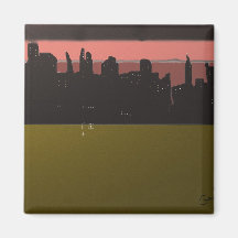 Pintura abstracta ligera pasada de Digitaces Iman De Nevera