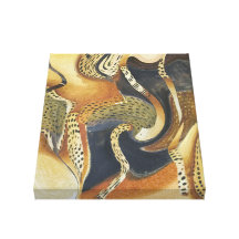 Pintura abstracta moderna punteada líquido impresión en lienzo estirada