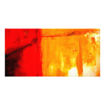 Pintura abstracta moderna tarjeta fotografica personalizada