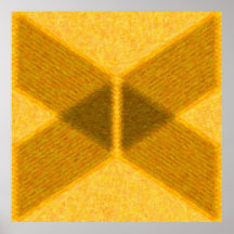 Pintura abstrata geométrica em dourado - AB-0061F Posteres
