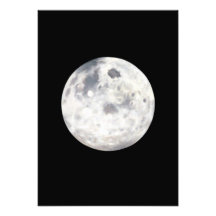 Pintura al óleo blanco y negro de la Luna Llena Impresiones Fotograficas