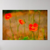 Pintura al óleo de Fleur de Tres- Poster