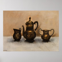 Pintura al óleo de las antigüedades posters