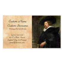 Pintura al óleo de Peter Paul Rubens del autorretr Plantilla De Tarjeta De Negocio
