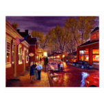Pintura al óleo del paisaje del paisaje urbano de  postal