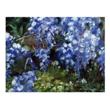 Pintura al óleo impresionista de FlowersWisteria Postales