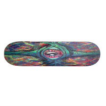 Pintura al óleo torcida del ojo tablas de patinar