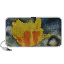 Pintura amarilla del tulipán altavoz