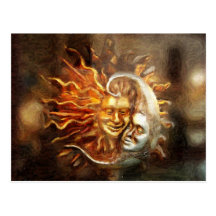 Pintura: Amores lunares solares Postales