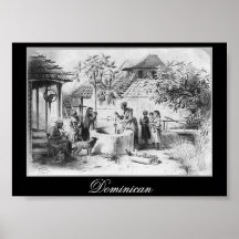 Pintura antigua de la República Dominicana circa 1 Impresiones