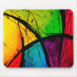Pintura brillante enrrollada del arte abstracto tapete de ratón