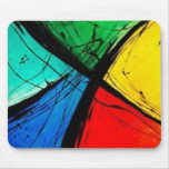 Pintura brillante enrrollada del arte abstracto tapetes de ratones