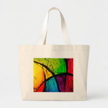 Pintura brillante enrrollada del arte abstracto bolsa de mano