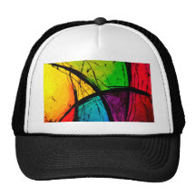 Pintura brillante enrrollada del arte abstracto gorra