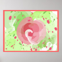 Pintura color de rosa poster