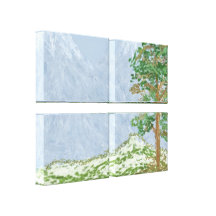 Pintura de Digitaces del paisaje de la montaña Lienzo Envuelto Para Galerias