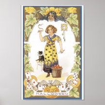 Pintura de Halloween del vintage Posters