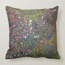 Pintura de Klimt del simbolismo del jardín de flor Almohadas