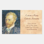 Pintura de la bella arte de Vincent van Gogh del a Rectangular Pegatina