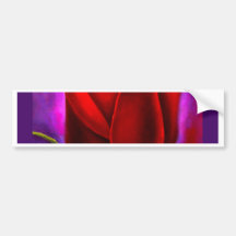 Pintura de la flor del rosa rojo - multi pegatina de parachoque