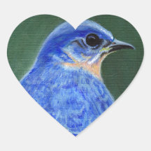 Pintura de la lona del Bluebird Calcomanías Corazones Personalizadas