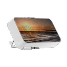 Pintura de la puesta del sol de Santa Cruz Mini Altavoces