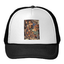 Pintura de la tinta de Miyamoto Musashi Gorras De Camionero
