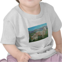 Pintura de las ovejas camiseta