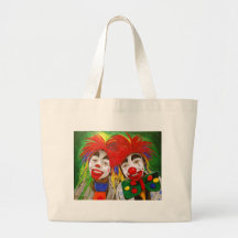 Pintura de los payasos del niño bolsas de mano
