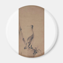 Pintura de Miyamoto Musashi, circa 1600's Imanes De Nevera