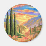 Pintura de paisaje de Toscana - multi Iman