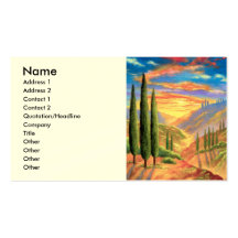 Pintura de paisaje de Toscana - multi Tarjeta De Visita