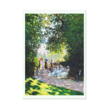 Pintura de Parc Monceau Claude Monet Lona Envuelta Para Galerias