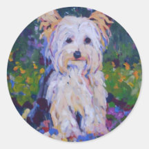 Pintura de Terrier Pegatina
