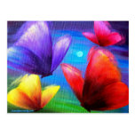 Pintura del arte de la mariposa - multi postales