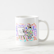pintura del burro tazas