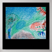 Pintura del dedo de los niños posters