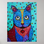 Pintura del gato de Talavera Poster